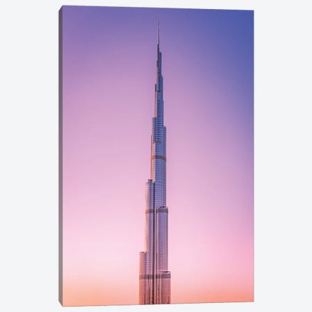 Dubai Burj Khalifa Sunset Canvas Print #AGP78} by Alex G Perez Art Print