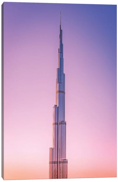 Dubai Burj Khalifa Sunset Canvas Art Print - Dubai Art