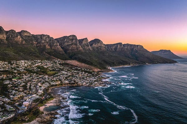 Mountain Sunrises & Sunsets: Cape Town Camps Bay Mountain Sunset by Alex G Perez