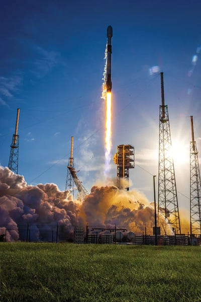 SpaceX Falcon 9 Engine Liftoff Tower Clear by Alex G Perez canvas print
