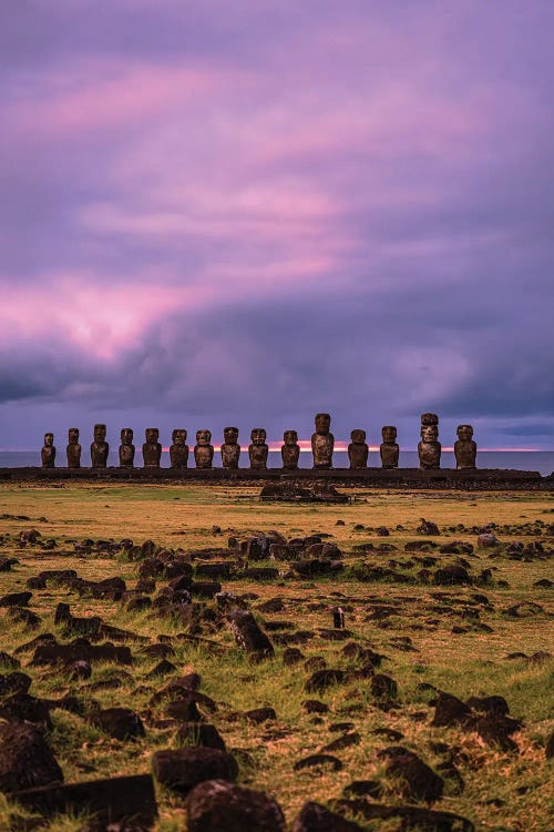 Alex G Perez: Easter Island Moai Sunrise by Alex G Perez