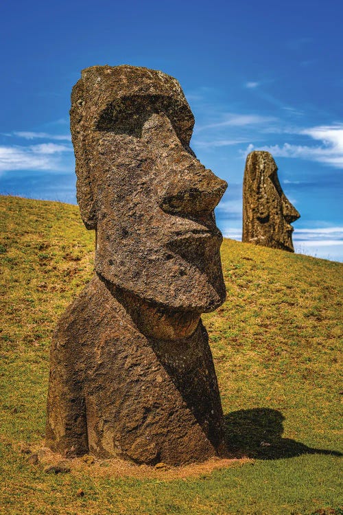 Alex G Perez: Easter Island Moai Head by Alex G Perez