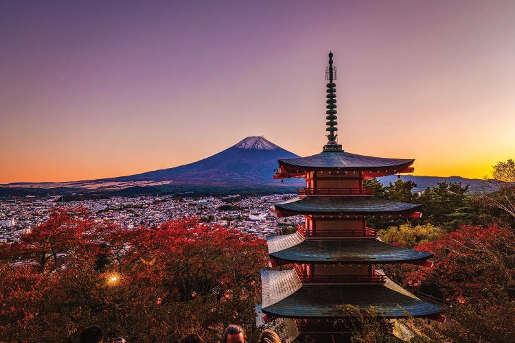 Japan Autumn Mt Fuji Temple