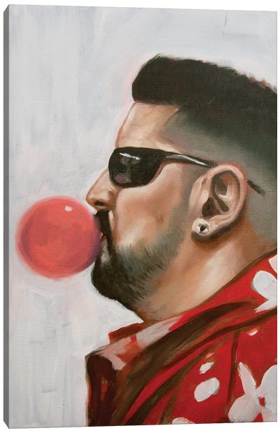 The Barbers Crew I Canvas Art Print - Bubble Gum