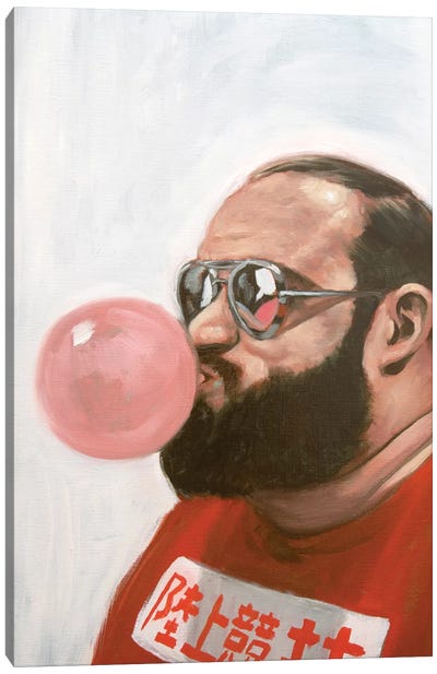 The Barbers Crew III Canvas Art Print - Bubble Gum