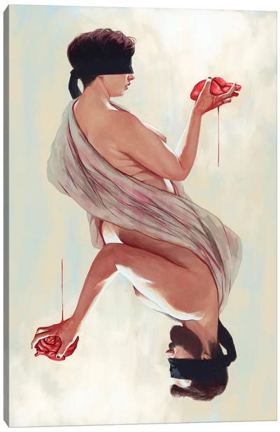 2 Of Hearts Canvas Art Print - Alexander Grahovsky