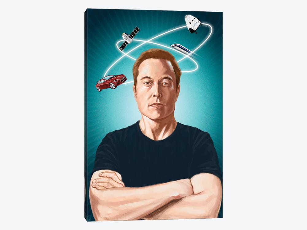 Elon Musk by Alexander Grahovsky 1-piece Canvas Artwork