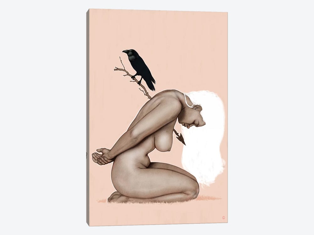 Crow And Arrow by Alexander Grahovsky 1-piece Canvas Wall Art