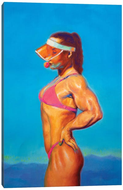 Call On Me Canvas Art Print - Women's Swimsuit & Bikini Art