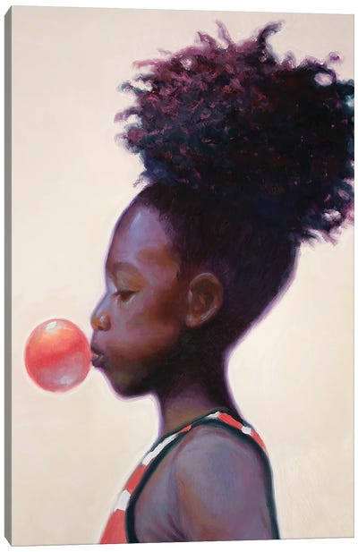 Blackberry Canvas Art Print - Bubble Gum