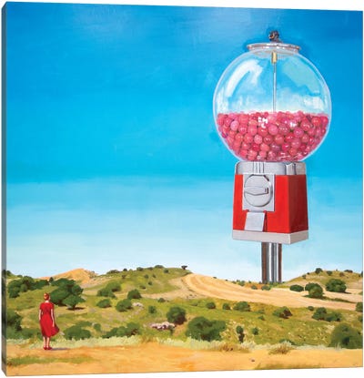 The Stuff That Dreams Are Made Of Canvas Art Print - Bubble Gum