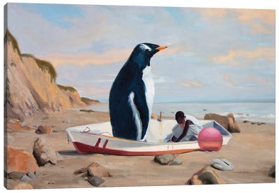 The Tide Is Rising Canvas Art Print - Penguin Art