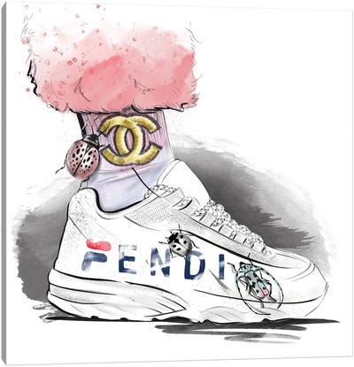 Fendi Sneakers Canvas Art Print - Agata Sadrak