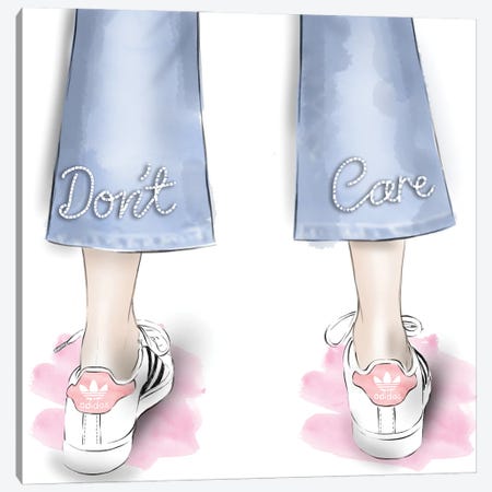 Don't Care Canvas Print #AGS1} by Agata Sadrak Canvas Print