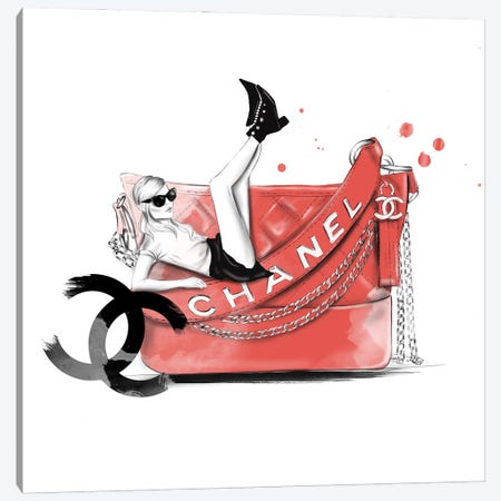 Chanel State Of Mind Canvas Print #AGS32} by Agata Sadrak Canvas Art