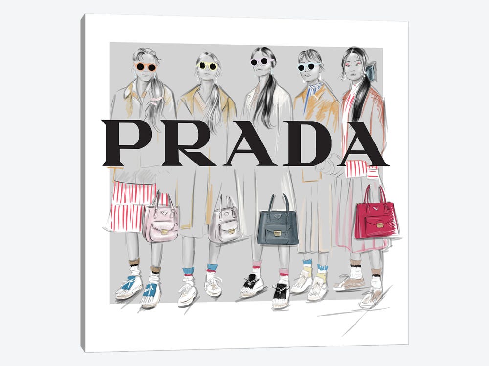 Prada - Agata Sadrak Canvas Wall Art Print ( Fashion > Prada art) - 12x12 in