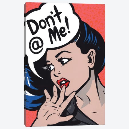 Don't At Me! Comic Girl Canvas Print #AGU107} by Allyson Gutchell Art Print