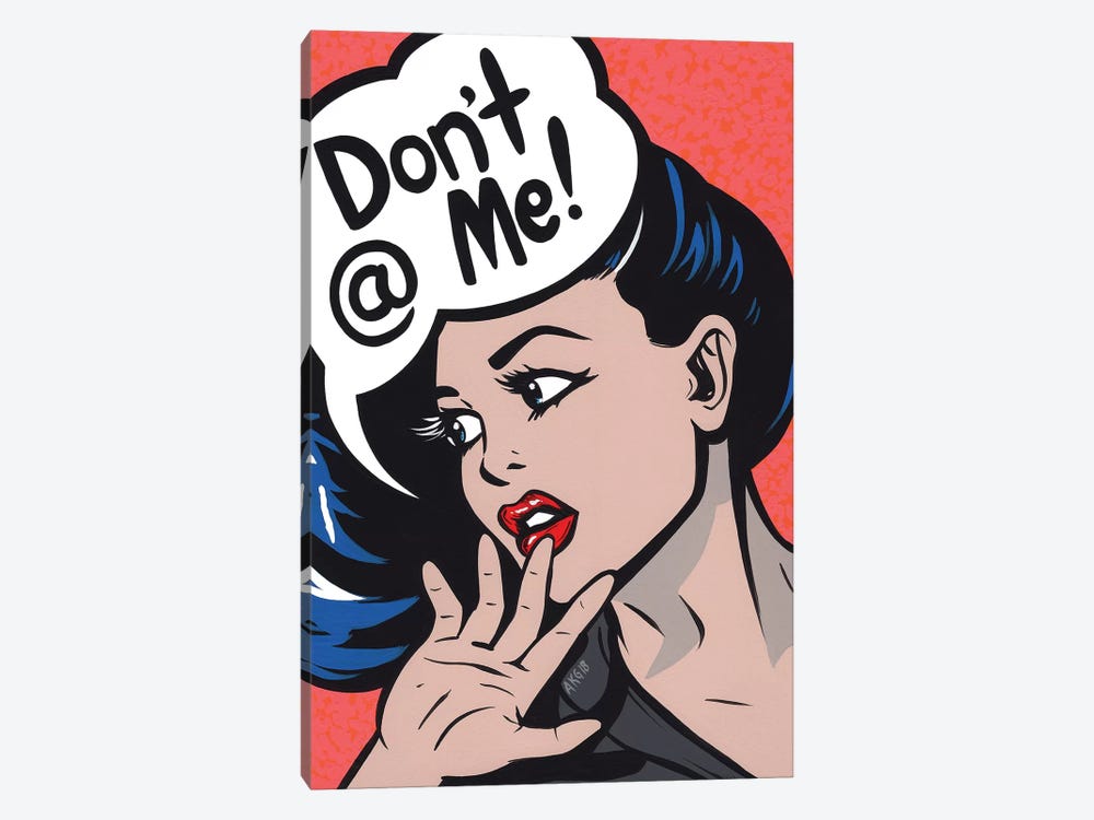 Don't At Me! Comic Girl by Allyson Gutchell 1-piece Canvas Art Print