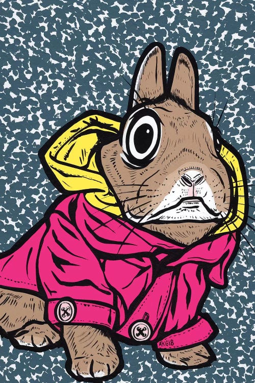 Bunny Hoodie by Allyson Gutchell wall art