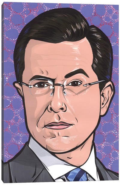 Stephen Colbert Canvas Art Print - Sitcoms & Comedy TV Show Art