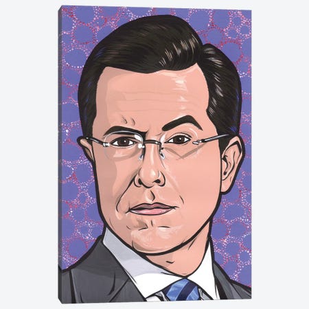 Stephen Colbert Canvas Print #AGU122} by Allyson Gutchell Canvas Wall Art