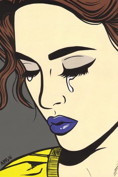 Similar To Roy Lichtenstein: Brunette Crying Comic Girl by Allyson Gutchell