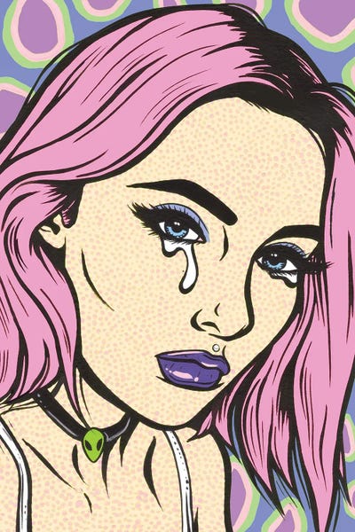 Similar To Roy Lichtenstein: Pink Grunge Sad Girl by Allyson Gutchell