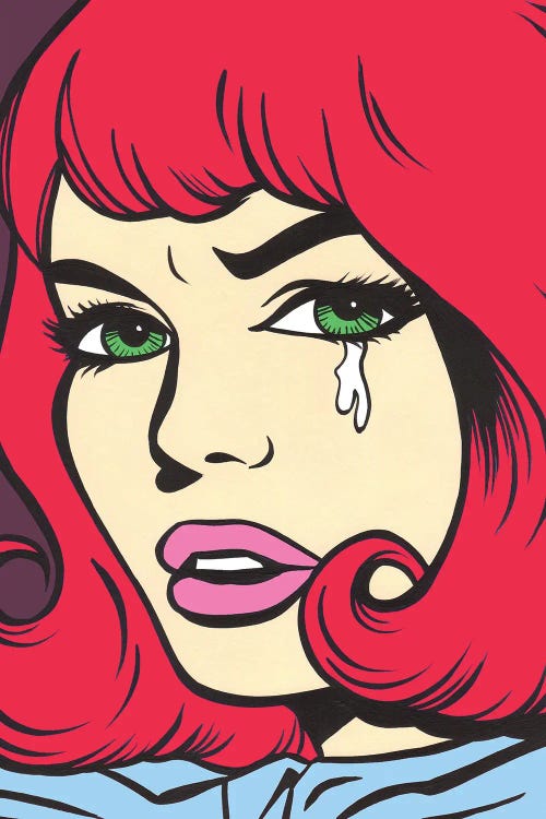 Red Crying Comic Girl