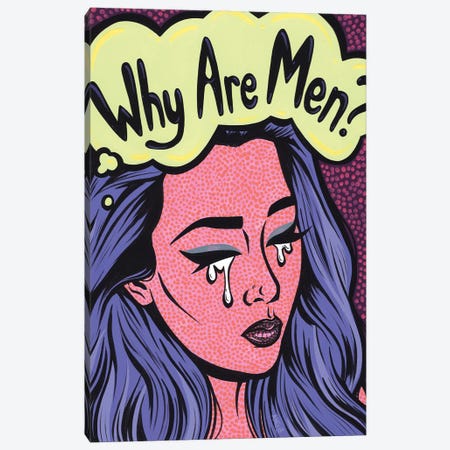 Why Are Men? Crying Girl Canvas Print #AGU166} by Allyson Gutchell Canvas Art Print
