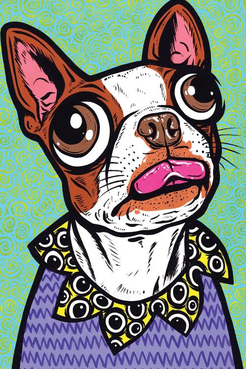 Brown Boston Terrier Tongue