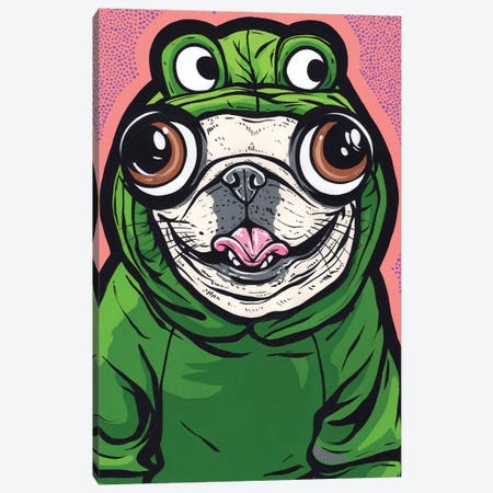 French Bulldog Frog Canvas Print #AGU172} by Allyson Gutchell Canvas Print
