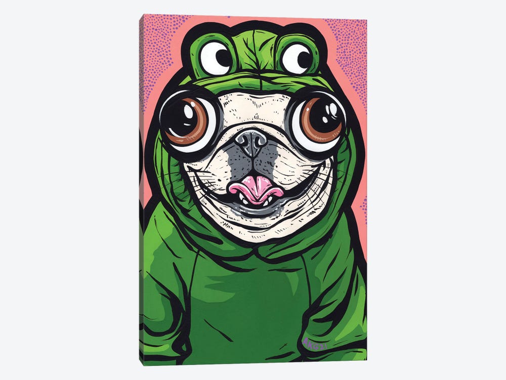 French Bulldog Frog by Allyson Gutchell 1-piece Art Print