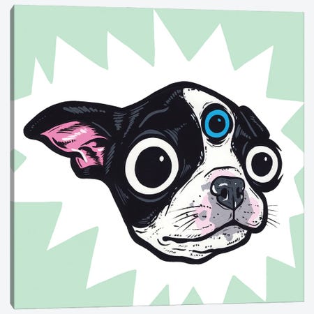 3rd Eye Boston Terrier Canvas Print #AGU175} by Allyson Gutchell Canvas Artwork
