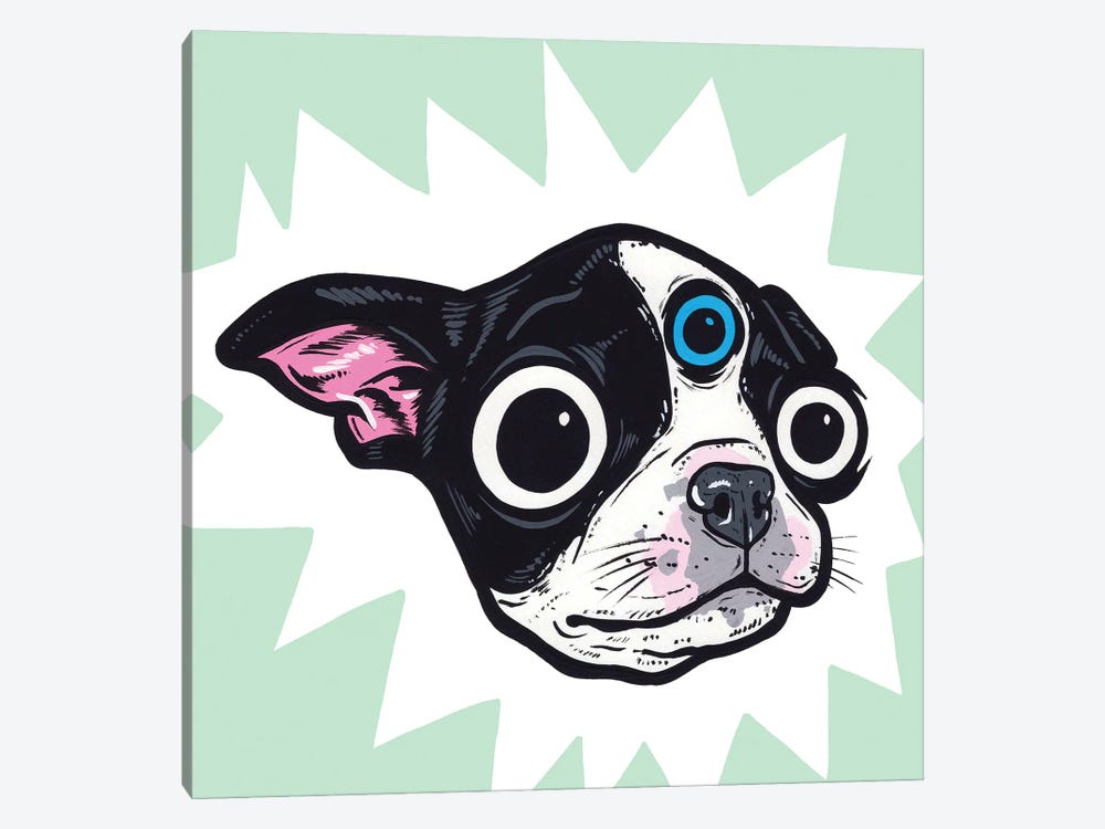 3rd Eye Boston Terrier by Allyson Gutchell 1-piece Canvas Art