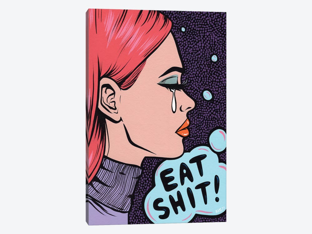 Eat It! Comic Girl by Allyson Gutchell 1-piece Canvas Art
