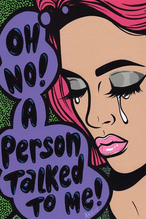 Oh No! Crying Comic Girl by Allyson Gutchell wall art
