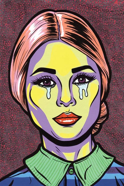 Similar To Roy Lichtenstein: Peach Crying Comic Girl by Allyson Gutchell
