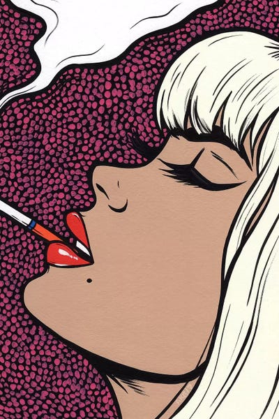 Smoking: Platinum Blonde Smoking Girl by Allyson Gutchell