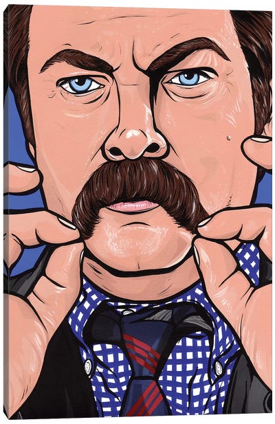 Ron Swanson Canvas Art Print - Parks And Recreation