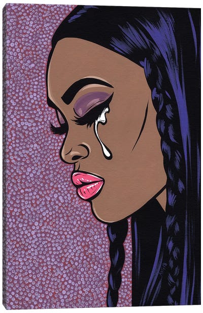 Sad Comic Girl I Canvas Art Print - Similar to Roy Lichtenstein