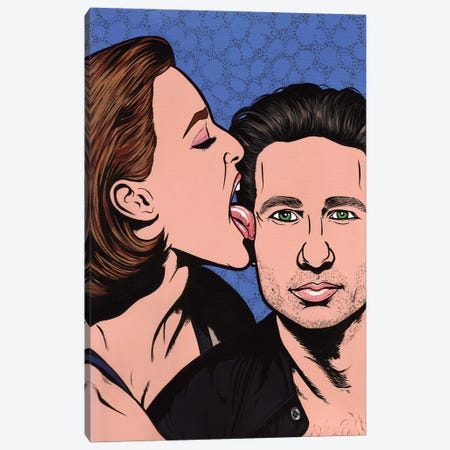 Scully And Mulder Canvas Print #AGU65} by Allyson Gutchell Canvas Wall Art