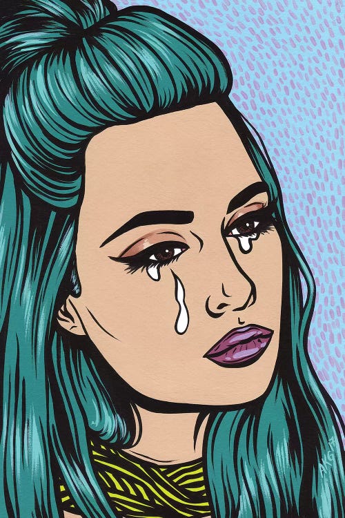 Turquoise Crying Girl