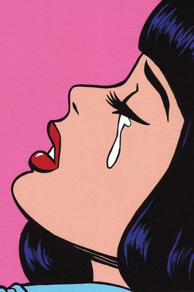 Pop Art: Black Bangs Crying Girl by Allyson Gutchell