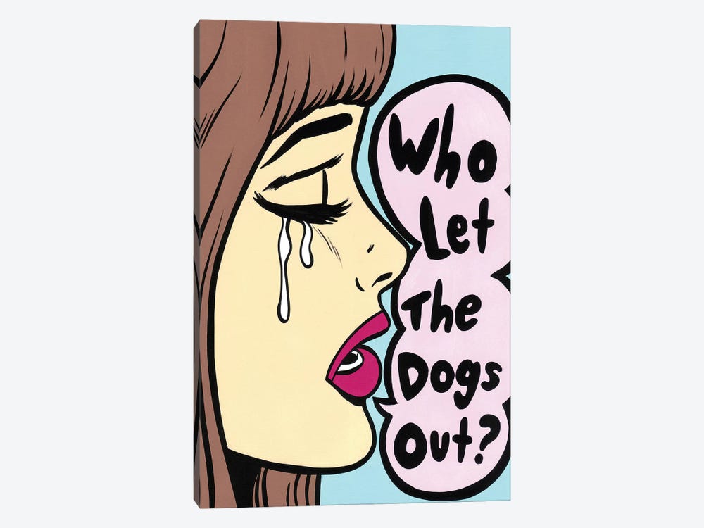 Who Let The Dogs Out by Allyson Gutchell 1-piece Canvas Print