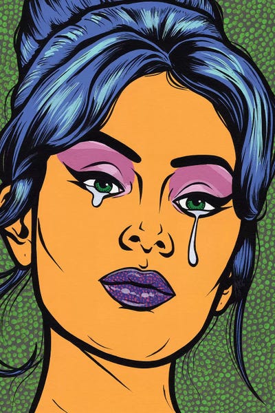 Similar To Roy Lichtenstein: Blue Beehive Crying Comic Girl by Allyson Gutchell