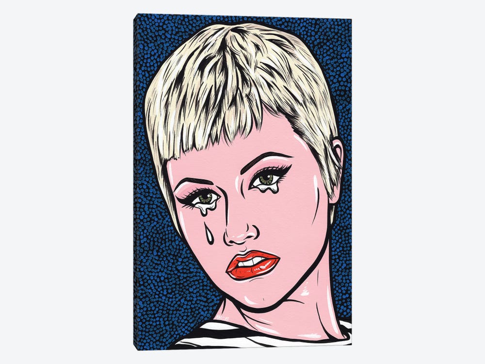 Dolores Crying Comic Girl by Allyson Gutchell 1-piece Canvas Print