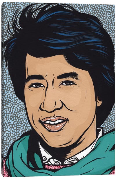 Young Jackie Chan Canvas Art Print