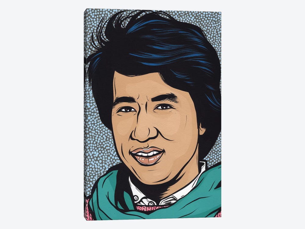 Young Jackie Chan by Allyson Gutchell 1-piece Canvas Art Print