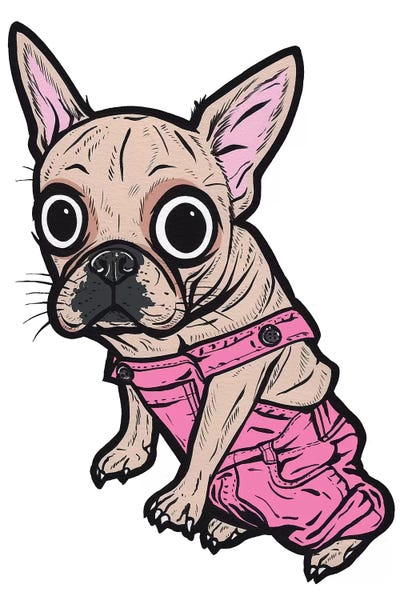 French Bulldogs: French Bulldog Overalls by Allyson Gutchell