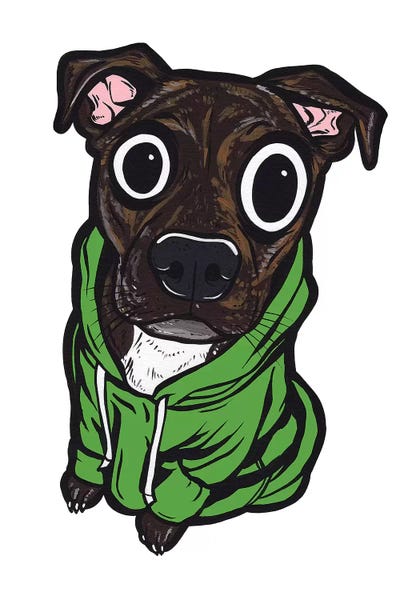 Pit Bulls: Pitbull Hoodie by Allyson Gutchell